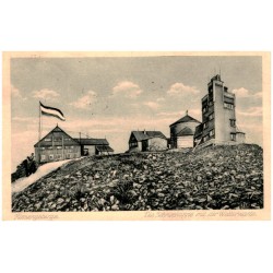 Riesengebirge. Die Schneekoppe mit der Wetterwarte.