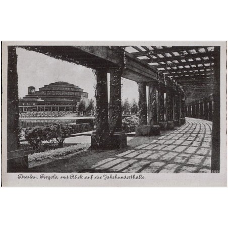 Breslau. Pergola mit Blick auf die Jahrhunderthalle. 2138
