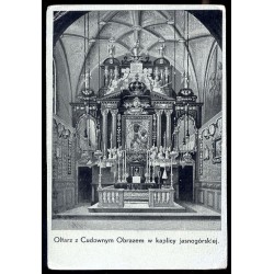 Ołtarz z Cudownym Obrazem w kaplicy jasnogórskiej.