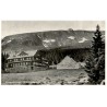Riesengebirge. Schlingelbaude 1067 m ü. M. mit Teichrändern