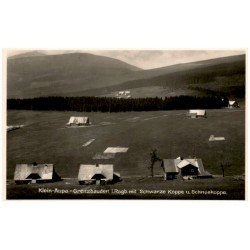 Klein-Aupa - Grenzbauden i. Rsgb. mit Schwarze Koppe u. Schneekoppe.