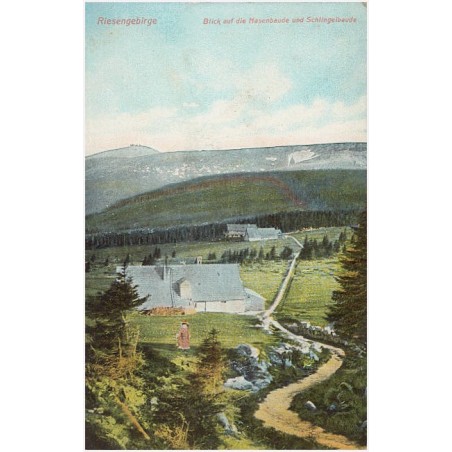 Riesengebirge. Blick auf die Hasenbaude und Schlingelbaude