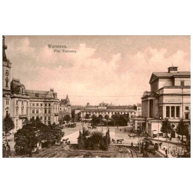 Warszawa. Plac Teatralny / Rewers: Kriegs-Erinnerungs-Karte