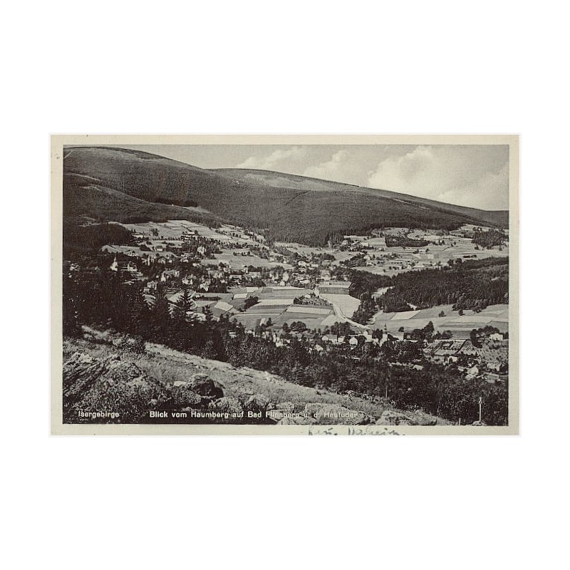 Isergebirge. Blick vom Haumberg auf Bad Flinsberg u. d. Heufuder