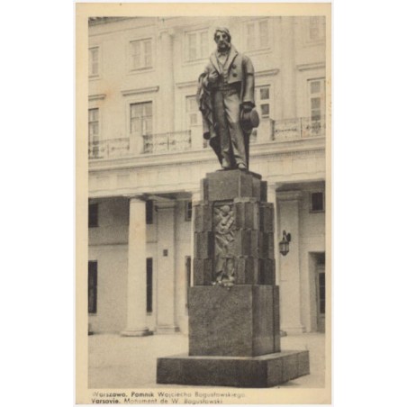 Warszawa. Pomnik Wojciecha Bogusławskiego. Varsovie. Monument de W. Bogusławski