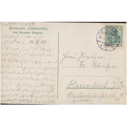 Breslau. Liebichshöhe. Restaurant Liebichshöhe. Inh. Hermann Mergner