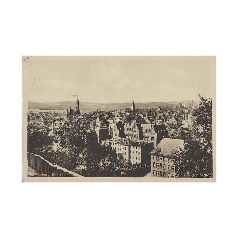 Waldenburg, Schlesien. Blick von der Schillerhöh