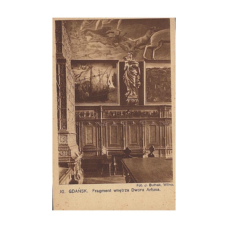 10. Gdańsk. Fragment wnętrza Dworu Artusa. Fot. J. Bułhak, Wilno