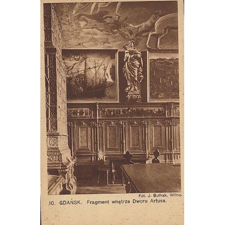 10. Gdańsk. Fragment wnętrza Dworu Artusa. Fot. J. Bułhak, Wilno