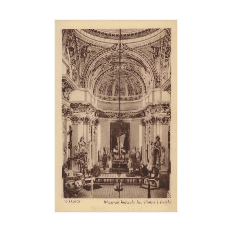 Wilno. Wnętrze kościoła św. Piotra i Pawła