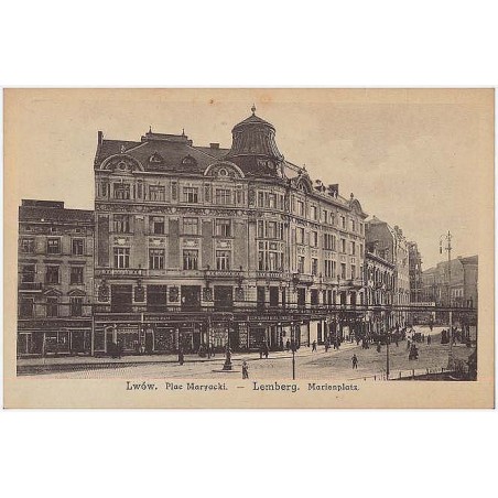 Lwów. Plac Maryacki. - Lemberg. Marienplatz