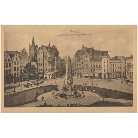 Danzig. Holzmarkt und Kriegerdenkmal