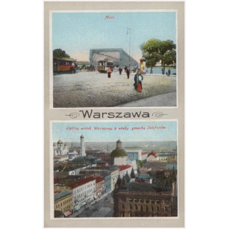 Warszawa. Most. Ogólny widok Warszawy z wiežy gmachu Telefonów.