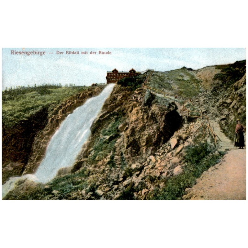 Riesengebirge - Der Elbfall mit der Baude