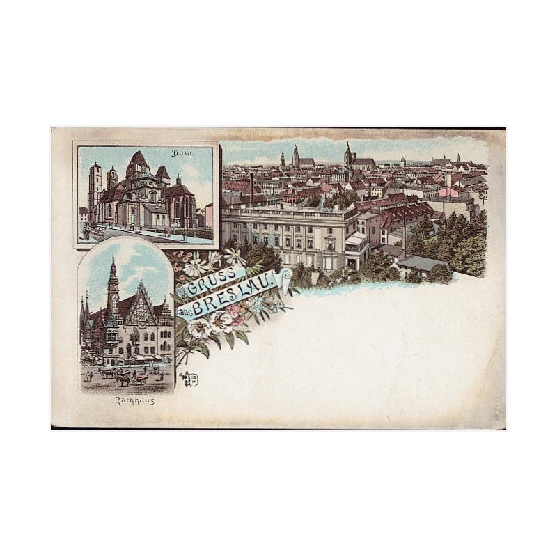 Gruss aus Breslau. Dom. Rathaus