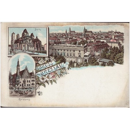 Gruss aus Breslau. Dom. Rathaus
