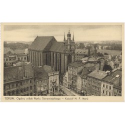 Toruń. Ogólny widok Rynku Staromiejskiego - Kościół N. P. Marji