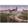 Posen. Stadtbild an der Schloβbrücke. Poznań. Kaponiera. Kgl. Schloβ. Uniwersytet (Coleg majon). Evgl. Vereinshaus. Ansiedelungs