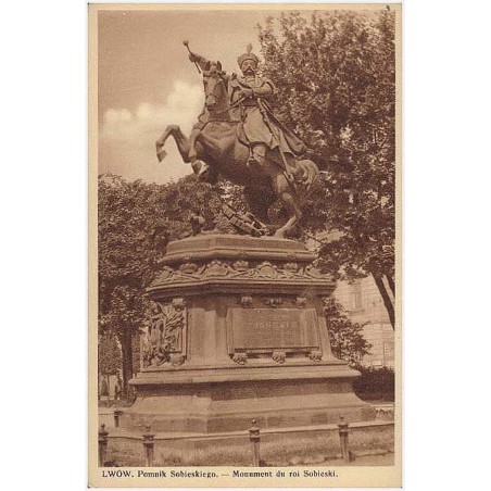 Lwów. Pomnik Sobieskiego. - Monument du roi Sobieski