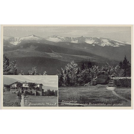 Riesengebirge. Die Schneegruben Bismarckhöhe aus gesehen. Bismarckhöhe 714 m.ü.M