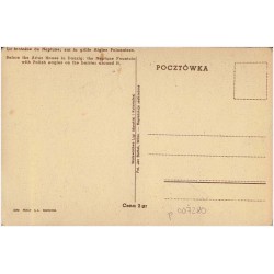 Studnia Neptuna przed Dworem Artusa w Gdańsku. Na ogrodzeniu Orły Polskie. [...]