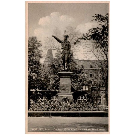 Görlitz / Schl. Denkmal Prinz Friedrich Carl am Blockhaus / Rewers: [...]