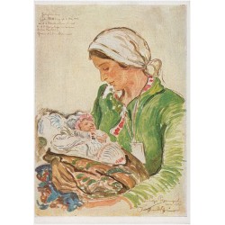 Otto Engelhardt-Kyffhäuser: Jungbäuerin mit Kind aus Galizien