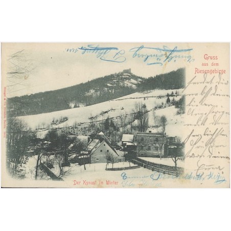Gruss aus dem Riesengebirge. Der Kynast im Winter