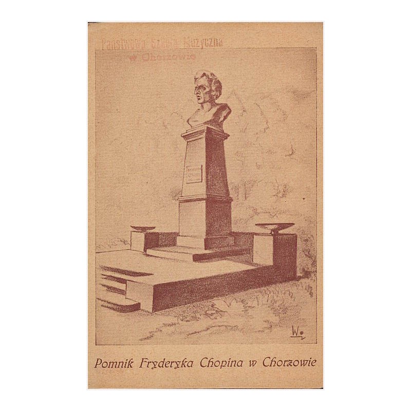 Pomnik Fryderyka Chopina w Chorzowie / Rewers: Projektował arch. Jan Józefowski