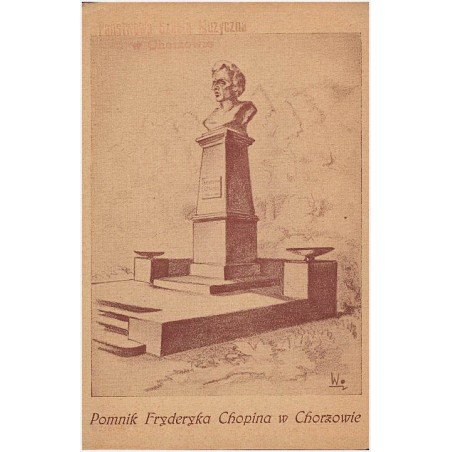 Pomnik Fryderyka Chopina w Chorzowie / Rewers: Projektował arch. Jan Józefowski