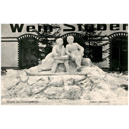 Winter im Riesengebirge, Schnee-Monument. / Szklarska Poręba