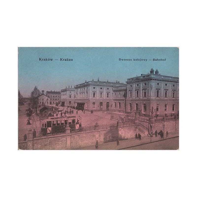 Kraków - Krakau. Dworzec kolejowy - Bahnhof