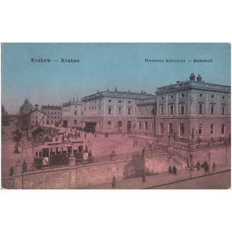 Kraków - Krakau. Dworzec kolejowy - Bahnhof