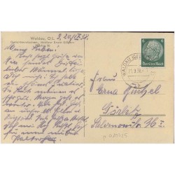 Waldau, O/L. Gerichtskretscham, Besitzer Erwin Göldner Telefon 58. Gastzimmer. Diele. Saal