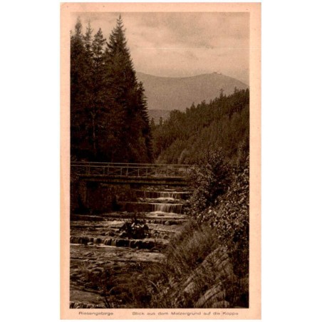 Riesengebirge. Blick aus dem Melzergrund auf die Koppe