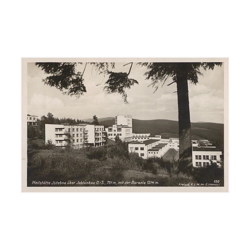Heilstätte Jstebna über Jablunkau O.-S., 751 m, mit der Barania 1214 m.