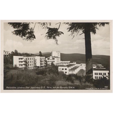 Heilstätte Jstebna über Jablunkau O.-S., 751 m, mit der Barania 1214 m.