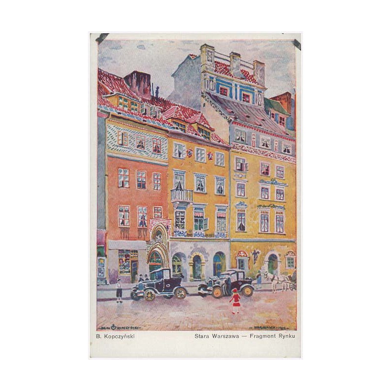 B. Kopczyński. Stara Warszawa - Fragment Rynku