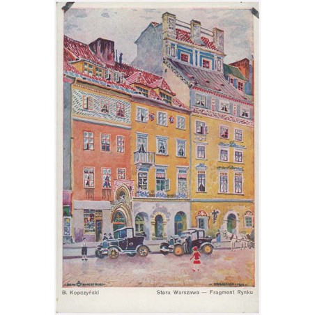 B. Kopczyński. Stara Warszawa - Fragment Rynku