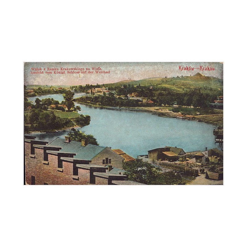Kraków. Widok z Zamku Krakowskiego na Wisle. Krakau. Ausblick vom Königl. Schloss auf die Weichsel. Kraków - Krakau