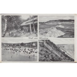 Gruss aus Misdroy. Kaffeeberg. Strand. Strürmische See. Kaffeebergtreppe