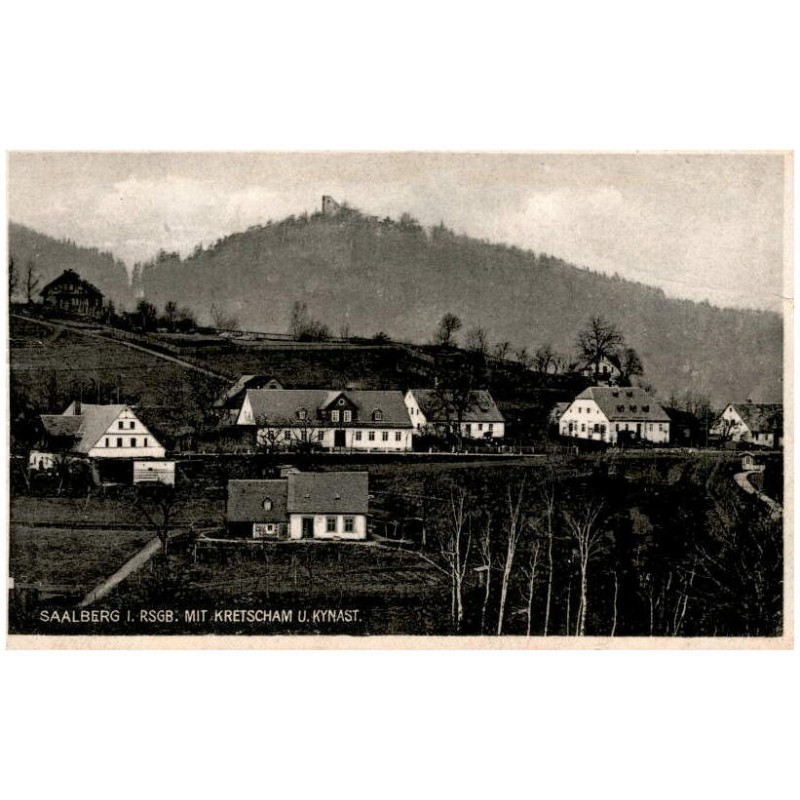 Saalberg im Rsgb. mit Kretscham u. Kynast.