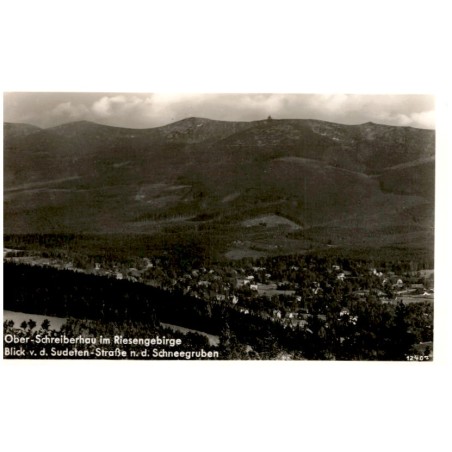 Ober-Schreiberhau im Riesengebirge. Blick v. d. Sudeten-Straße n. d. Schneegruben 12407