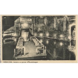 Wieliczka. Jezioro w grocie "Piłsudskiego" [...]