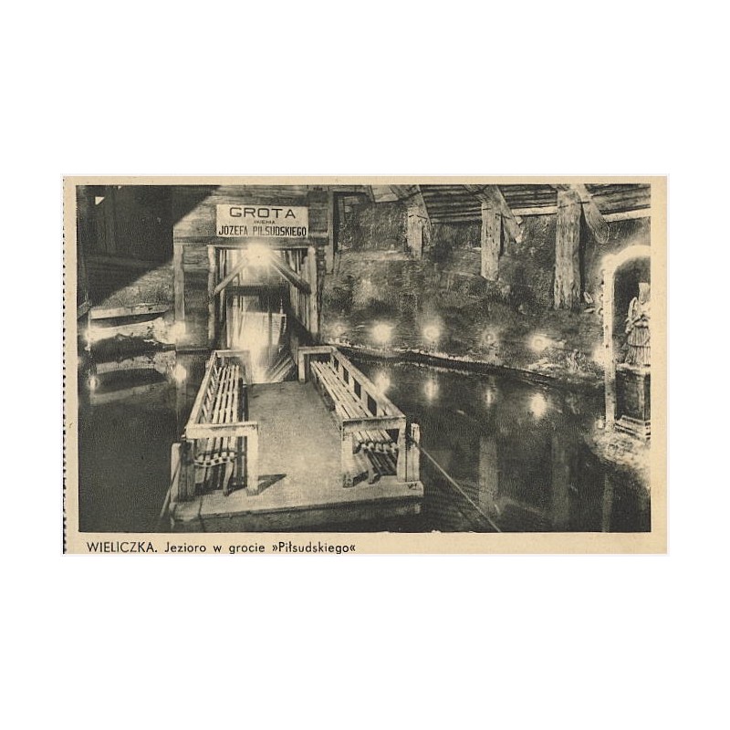 Wieliczka. Jezioro w grocie "Piłsudskiego" [...]