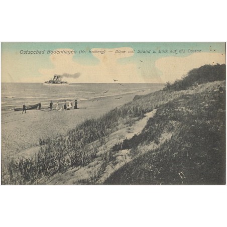 Ostseebad Bodenhagen (Kr. Kolberg) - Düne mit Strand u. Blick auf die Ostsee