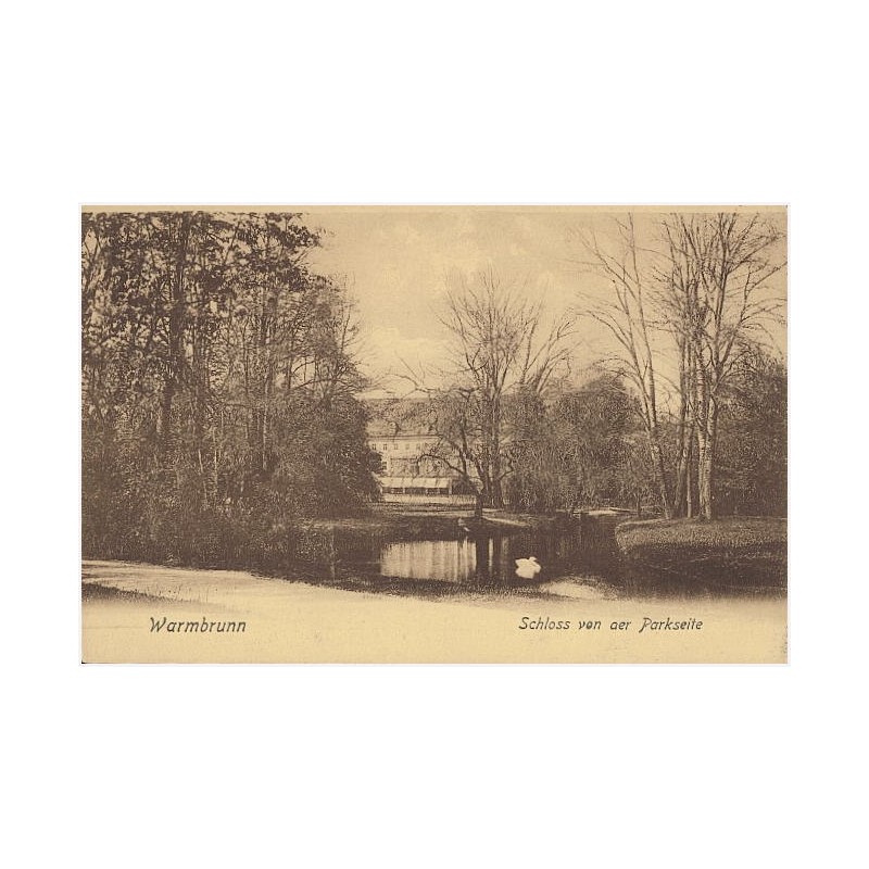 Warmbrunn. Schloss von der Parkseite