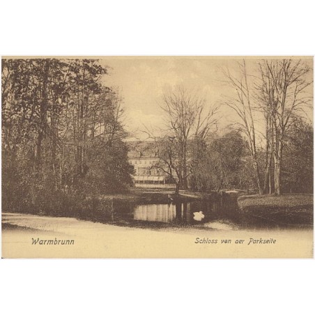 Warmbrunn. Schloss von der Parkseite