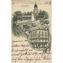 Gruss aus Breslau. Liebichshöhe. Waren-Haus Gebr. Barasch