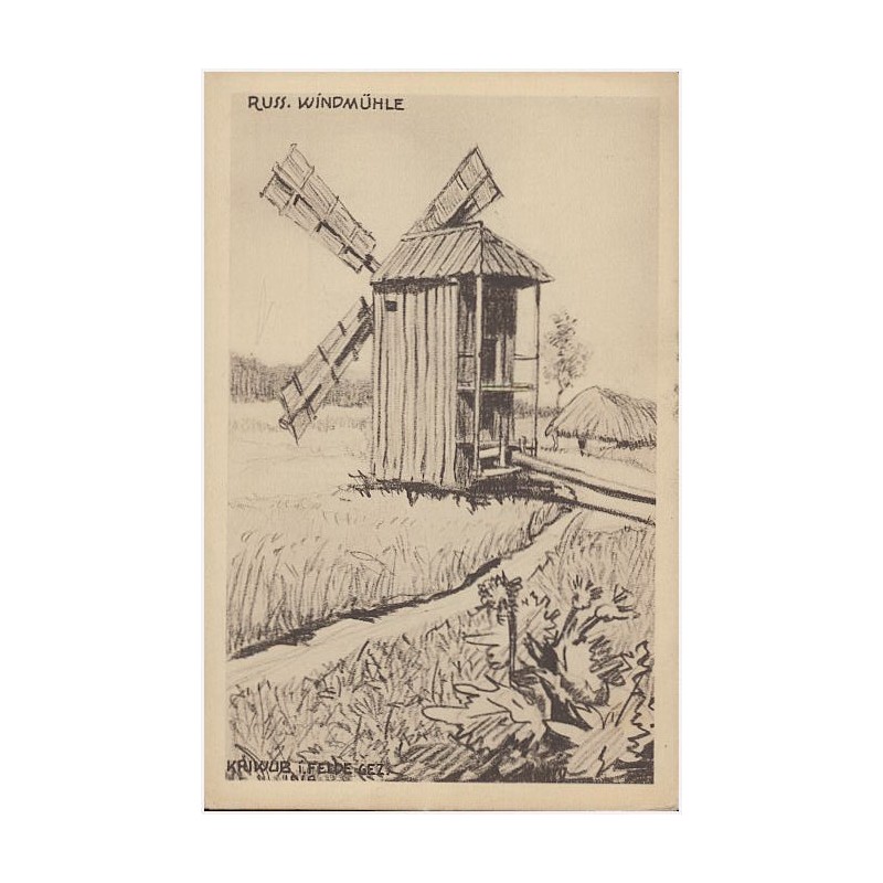 Russ. Windmühle. Kriwub i. Felde gez